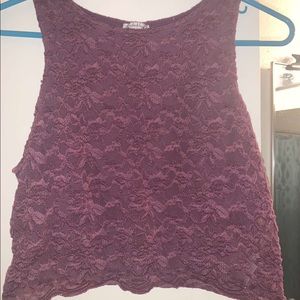 Mauve lace tank top